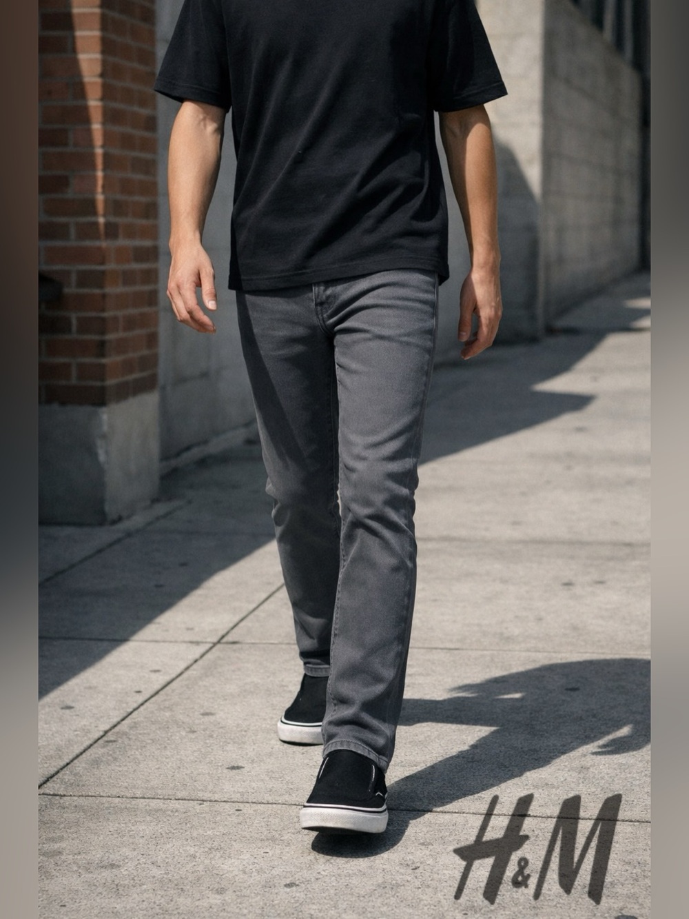 H&M Men's Slim Jeans in Charcoal